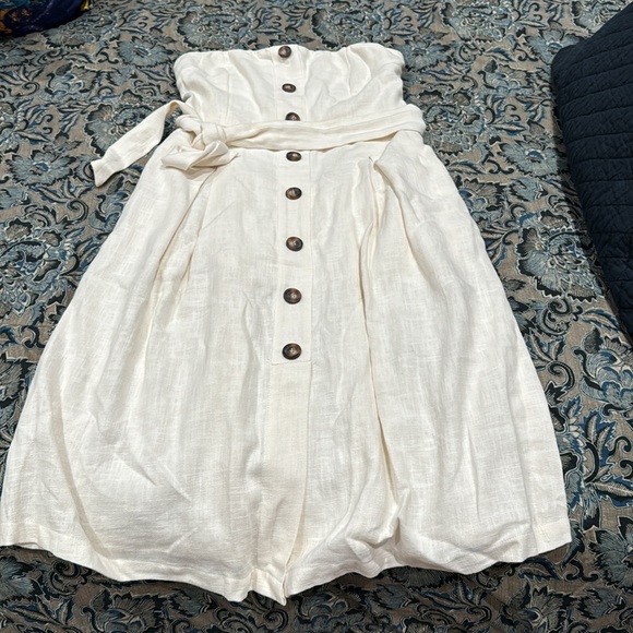 Boston proper off white strapless dress size M - Picture 4 of 6